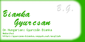 bianka gyurcsan business card